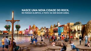 A nova Cidade do Rock instalada no Parque Olímpico do Rio de Janeiro. 